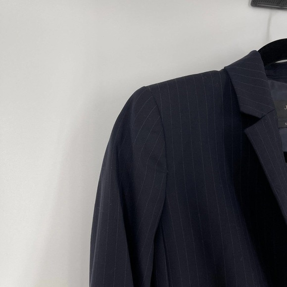 J. Crew Womens Jacket Sz 4T Tall 1035 Pinstripe Campbell Super 120s Wool Blazer - Picture 3 of 9